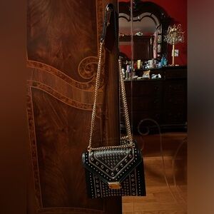 Michael Kors Black and Gold Crossbody Bag